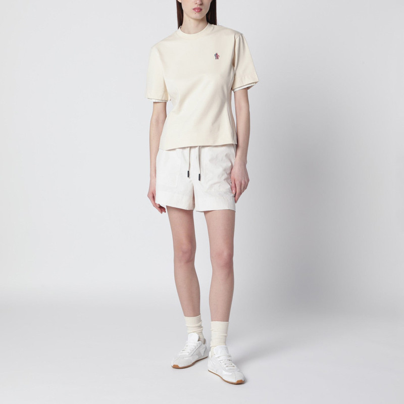 Moncler Grenoble Beige technical froissé shorts outlook