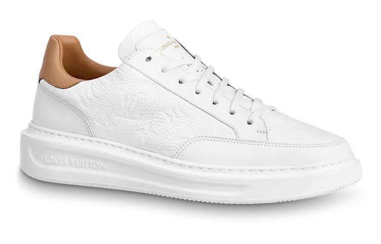 LOUIS VUITTON Beverly Hills Sneakers 'White Monogram with Caramel Collar' 1A8V3L - 2