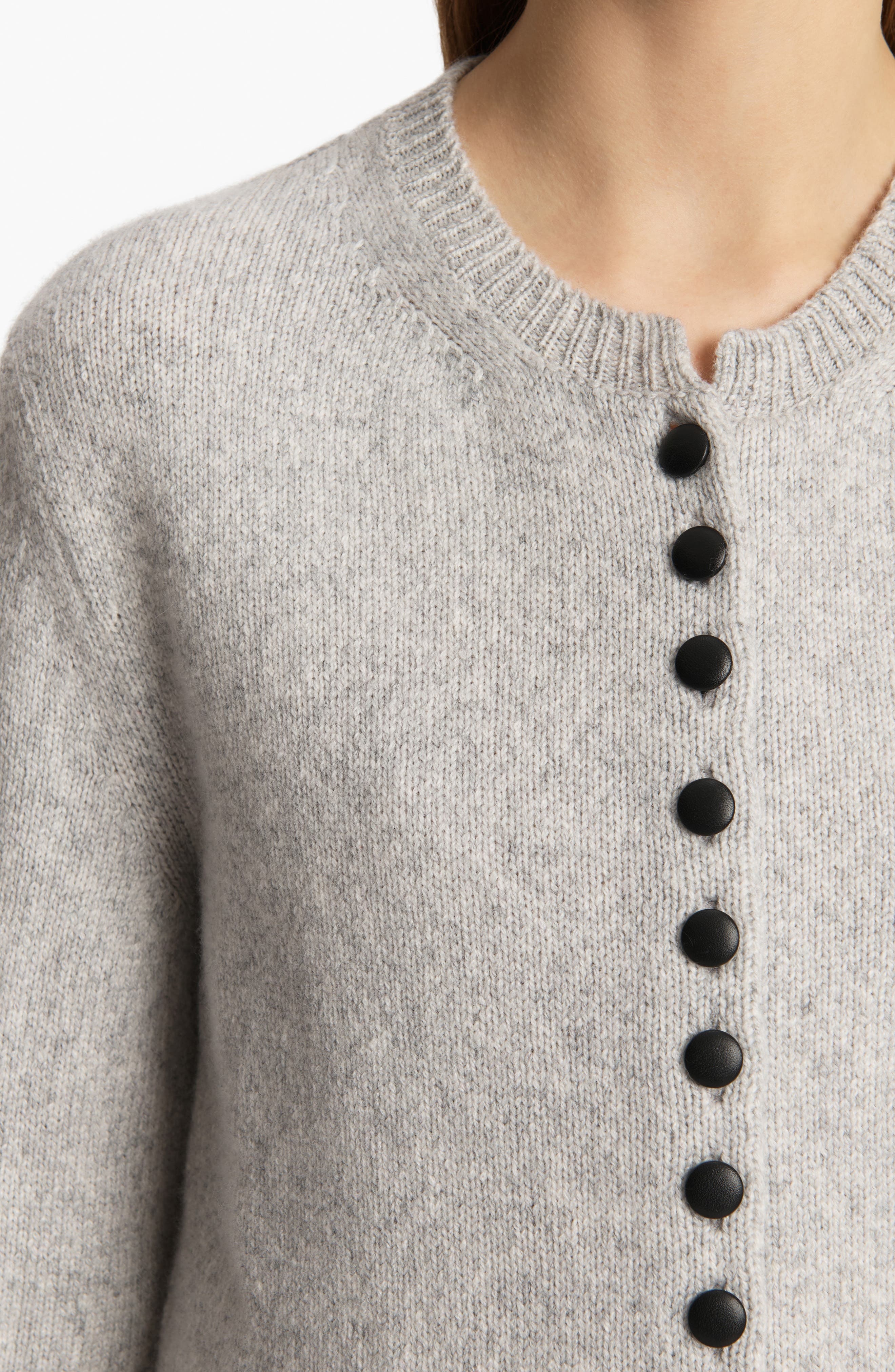 Khaite Josette Cashmere Cardigan in Dove at Nordstrom - 4
