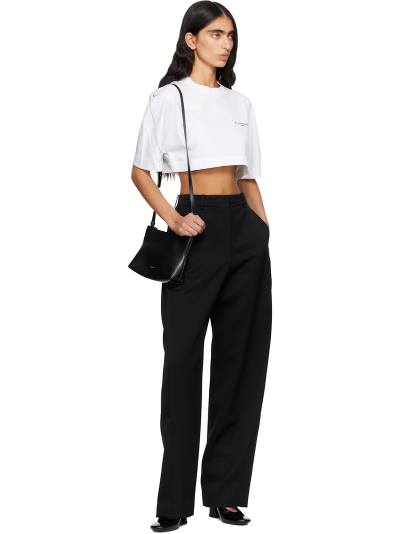 Givenchy White Cropped Cocoon T-shirt outlook