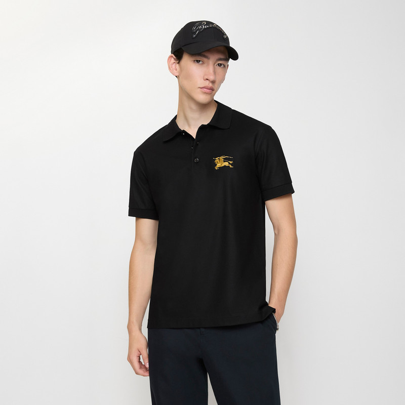 Burberry Metallic EKD Cotton Polo Shirt outlook