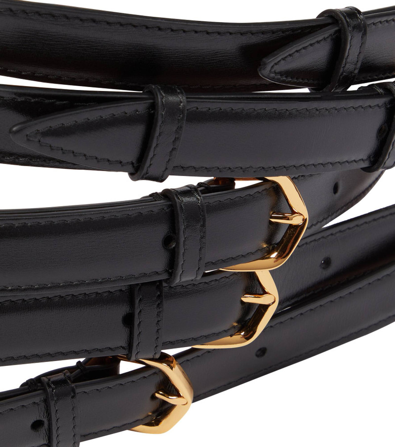 Multi slim leather belt 3