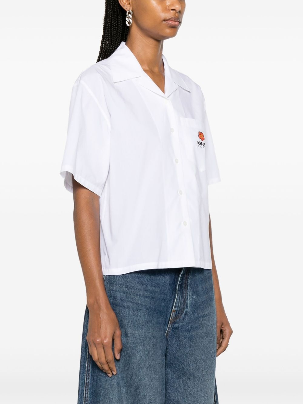 Boke Flower cropped shirt - 3