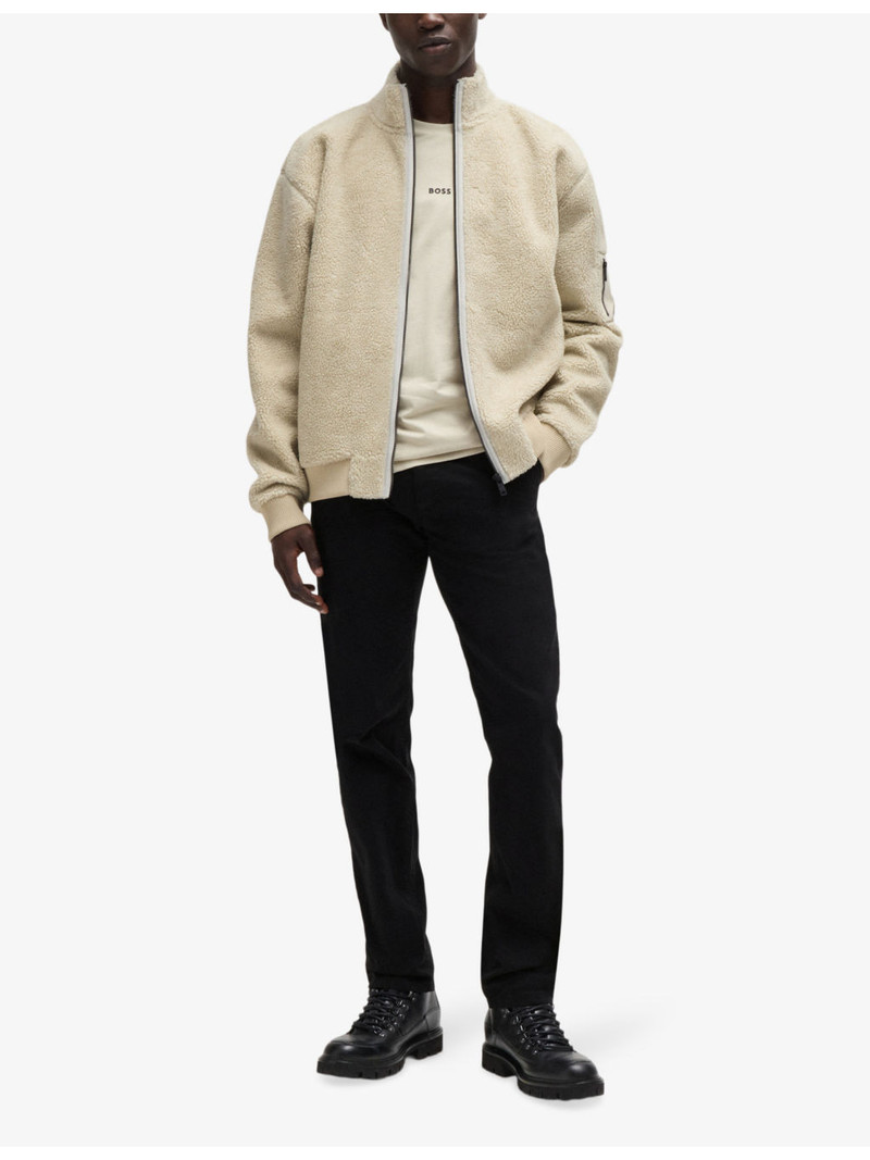 BOSS Casual slim-fit straight-leg stretch-cotton trousers outlook