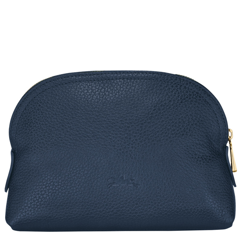 Le Foulonné Pouch Navy - Leather 3