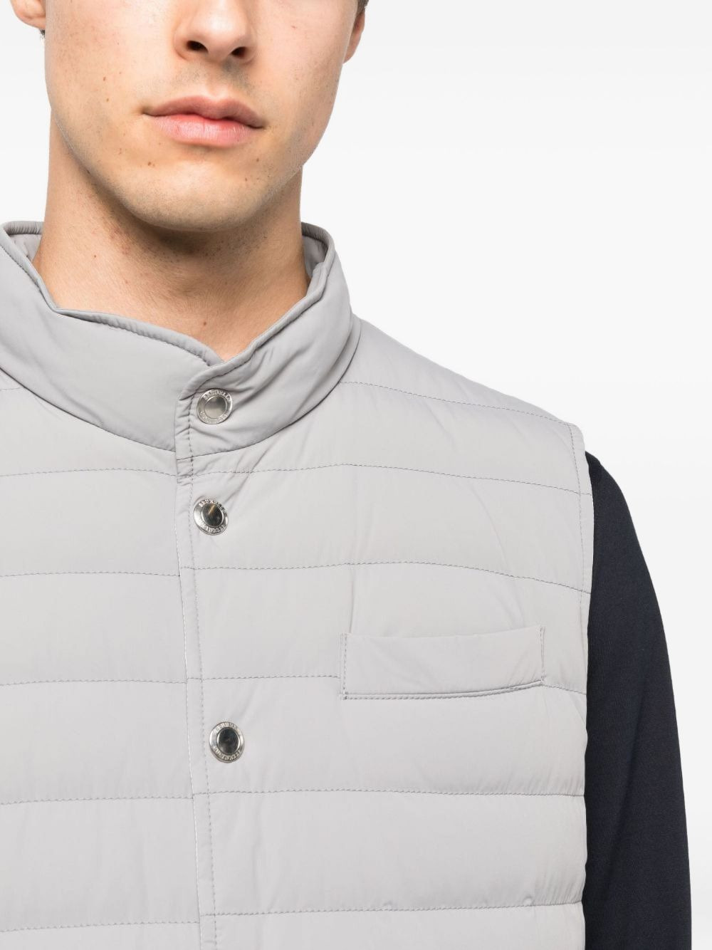 quilted padded down gilet - 2