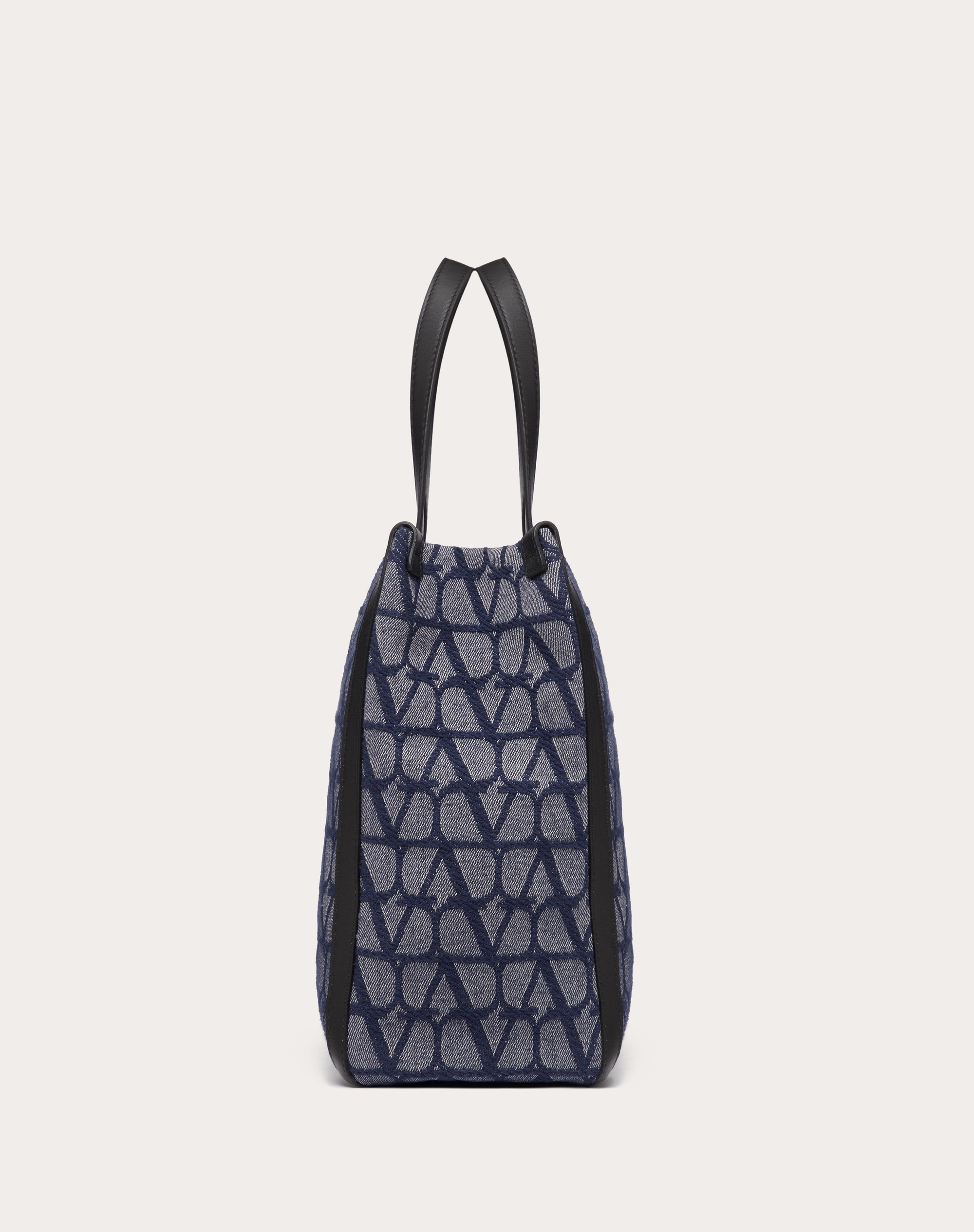 TOILE ICONOGRAPHE MEDIUM SHOPPER IN JACQUARD FABRIC WITH DENIM EFFECT - 5