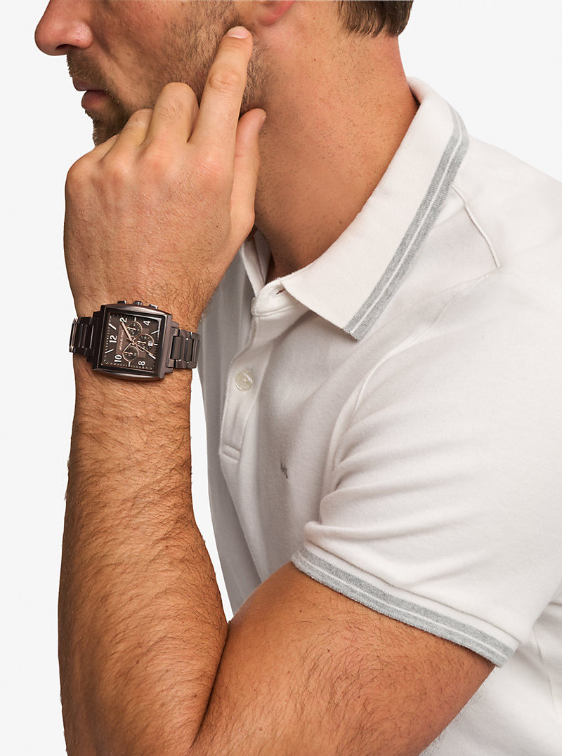 Oversized Rhys Brown-Tone Watch 4