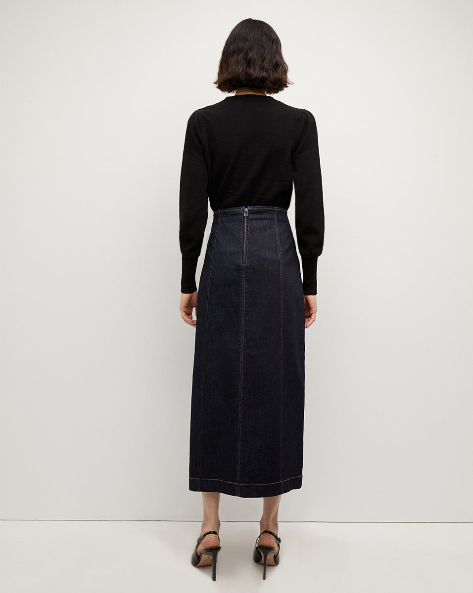 FIONA MAXI DENIM SKIRT - 5