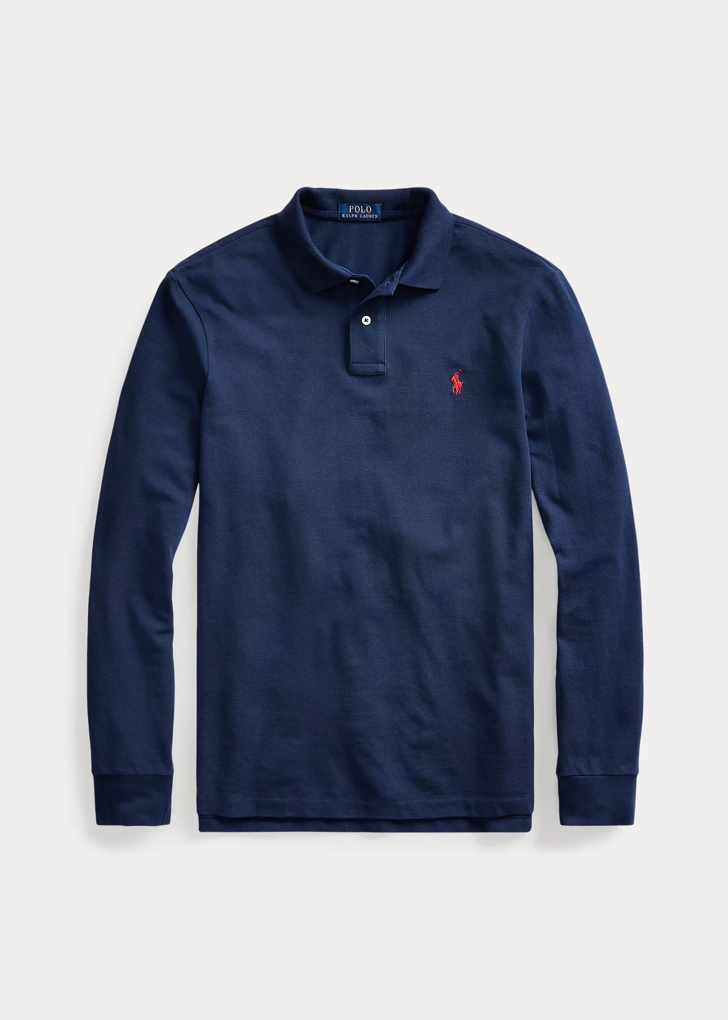 Mesh Long-Sleeve Polo Shirt – All Fits - 1