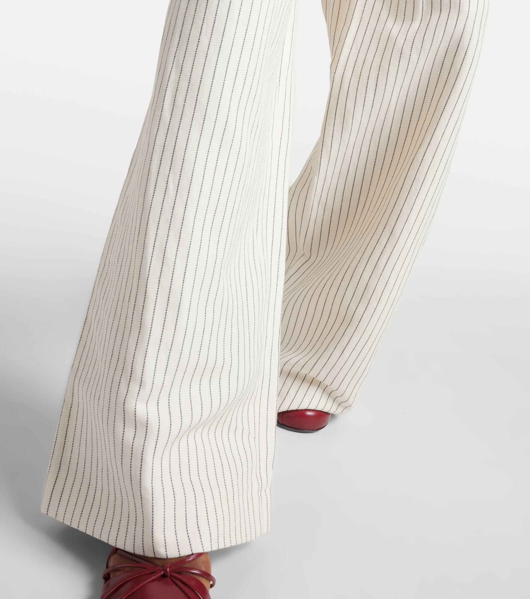 Mid-rise cotton and linen wide-leg pants - 5