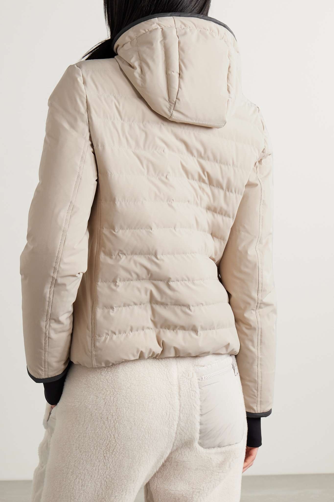 Hooded bead-embellished quilted down ski jacket - 4