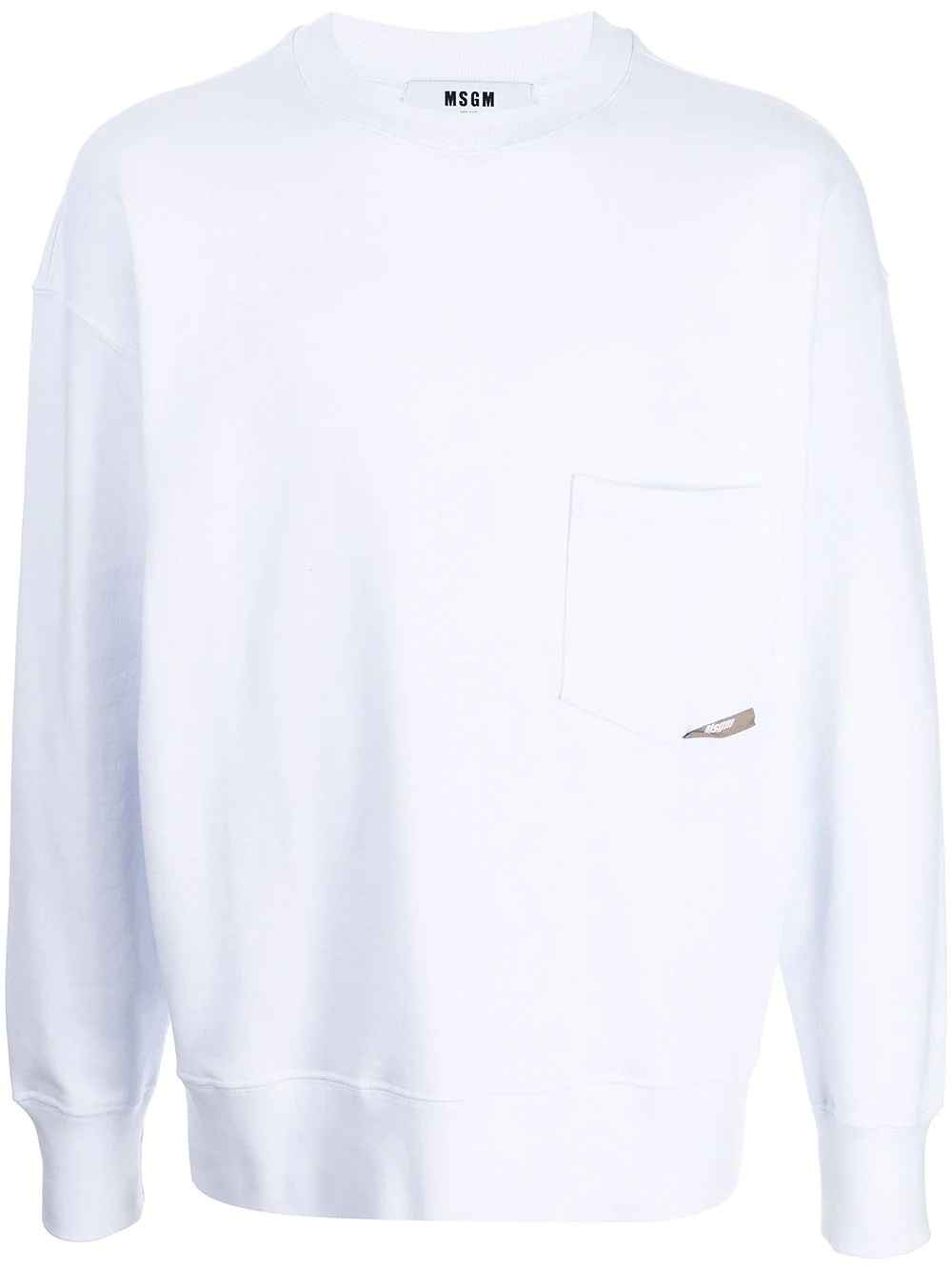 patch pocket sweatshirt - 1