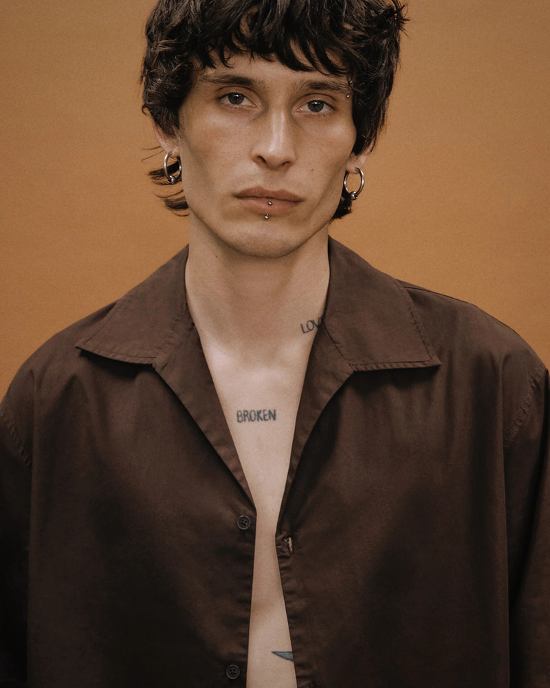 entire studios LS PAJAMA SHIRT BRUNETTE outlook