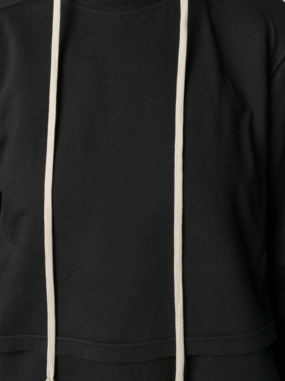 layered drawstring hoodie - 5