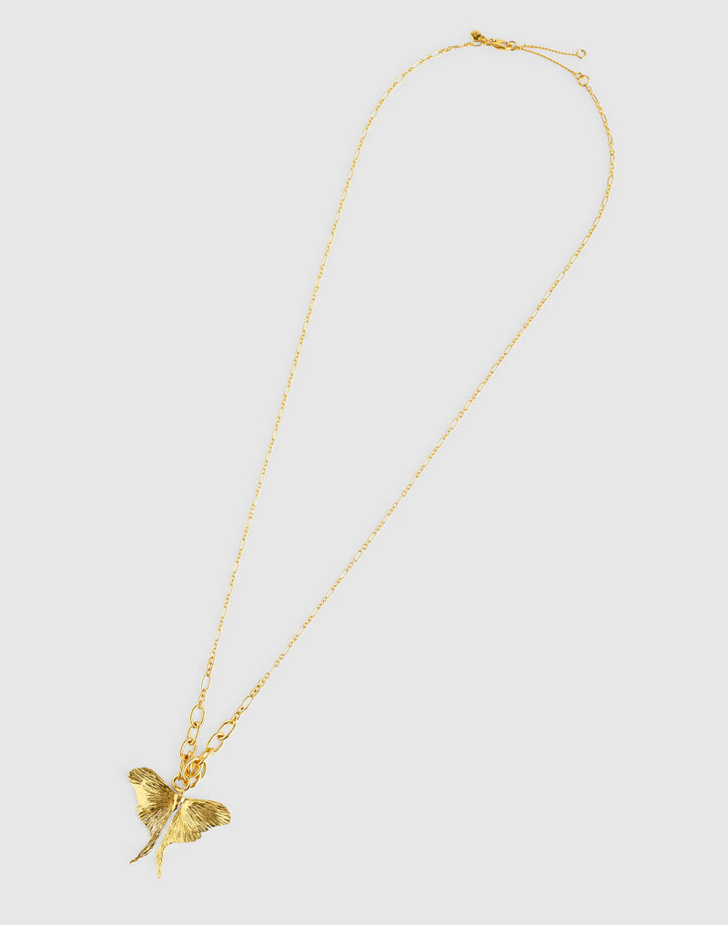 Moth Pendant Graduated Chain Necklace 3