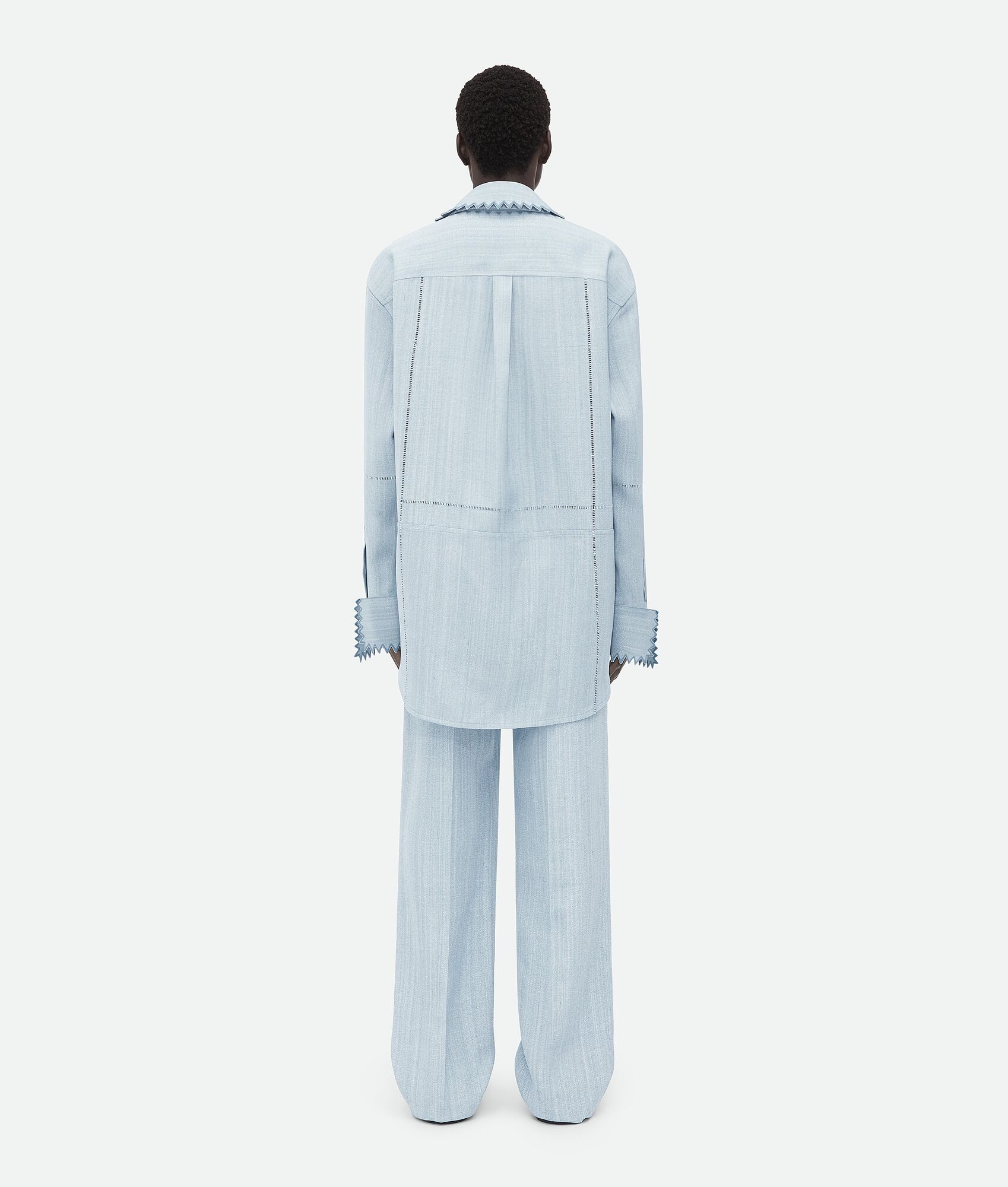 English Embroidery Viscose And Silk Shirt - 3