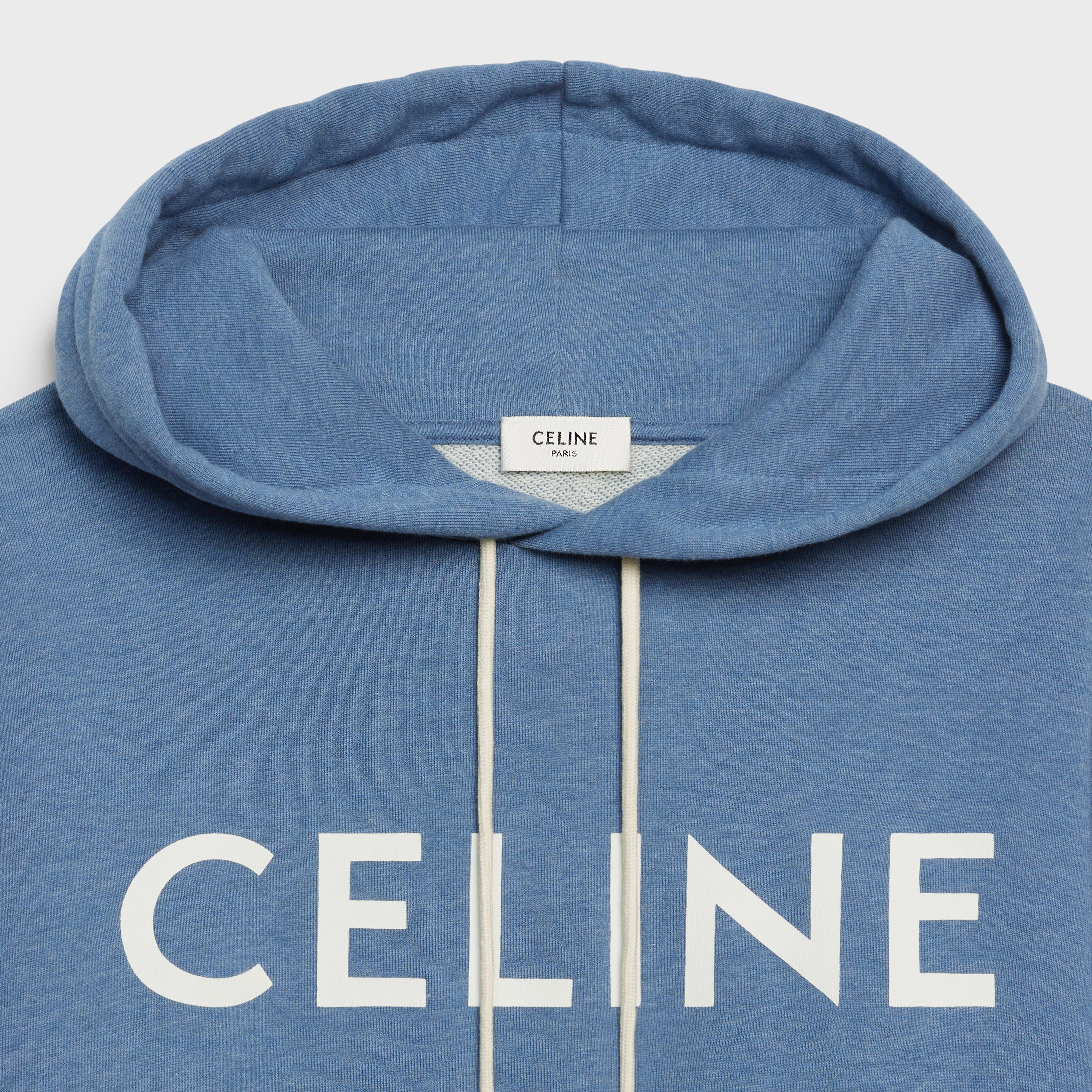 CELINE LOOSE COTTON FLEECE HOODIE - 3