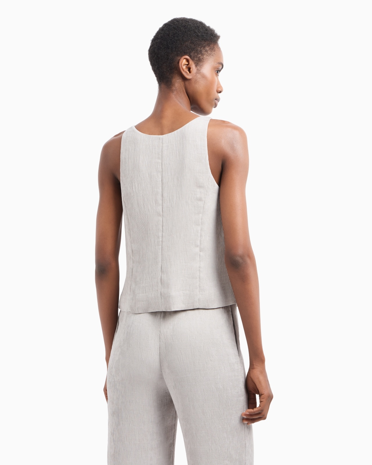 FLUID CANNETÉ V-NECK WAISTCOAT - 3
