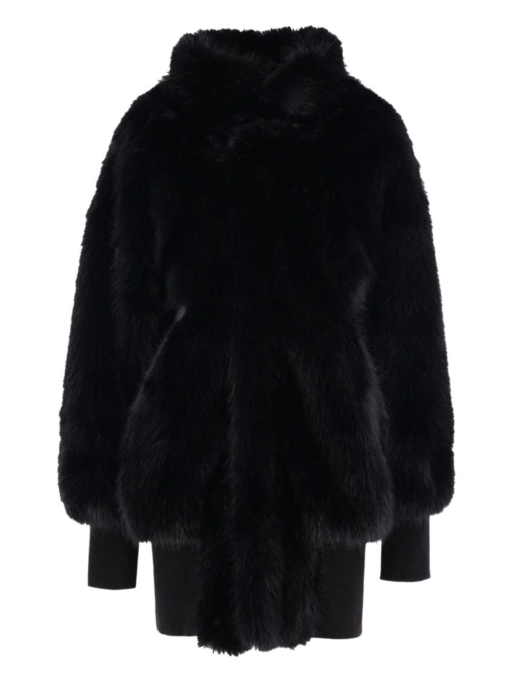faux-fur leather coat - 1