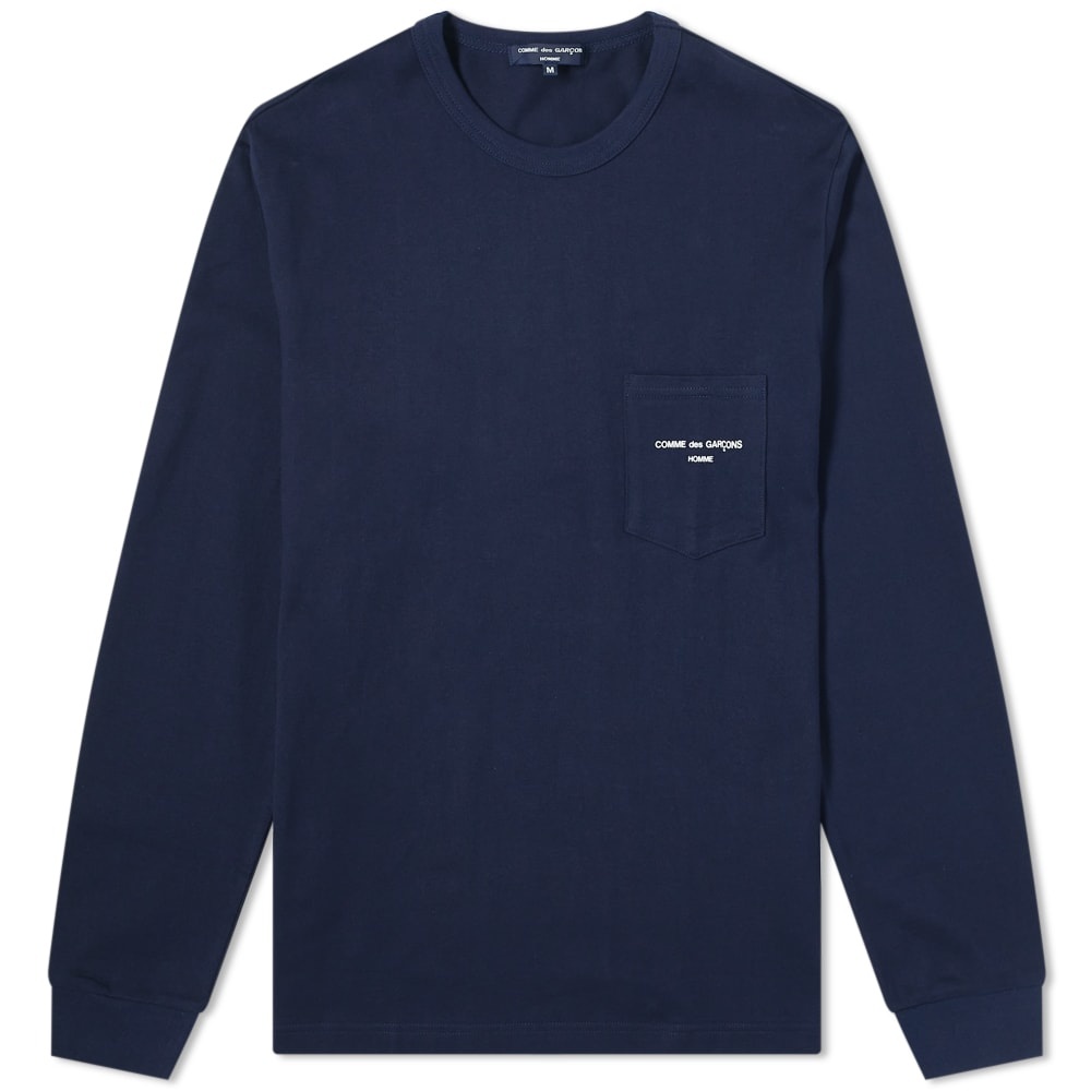 Comme Des Garcons Homme Long Sleeve Logo Tee - 1