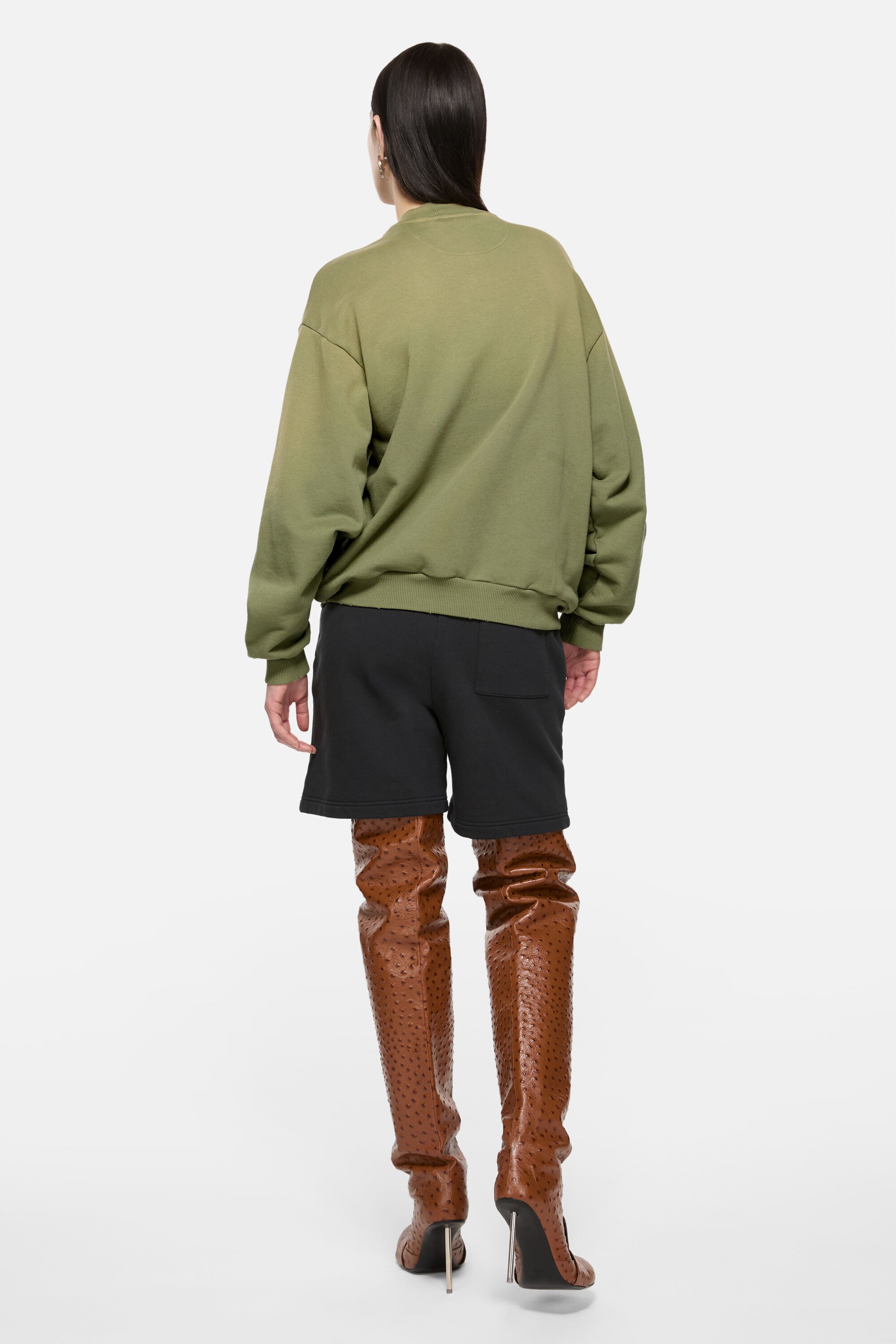 Zip-up cardigan - Olive green - 3