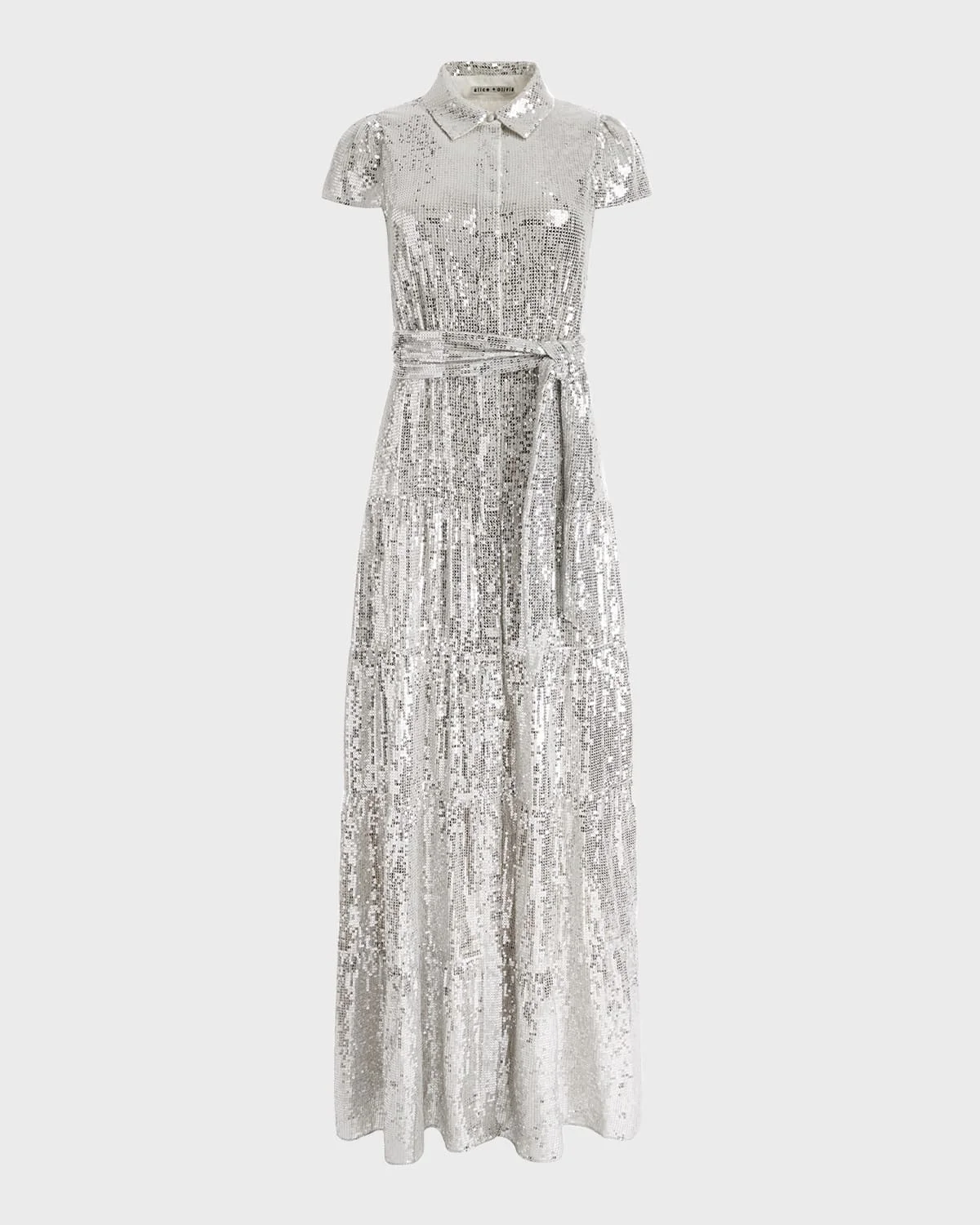 Miranda Short-Sleeve Sequined Maxi Dress - 1