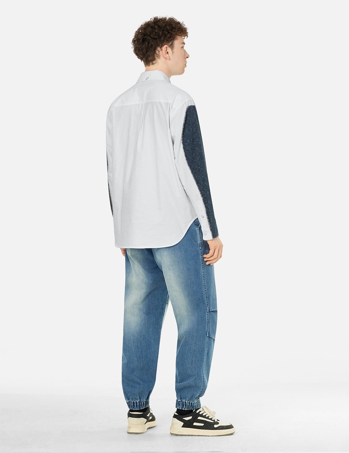 2-in-1 Seagull and Kamon Embroidery Relax Fit Shirt - 4