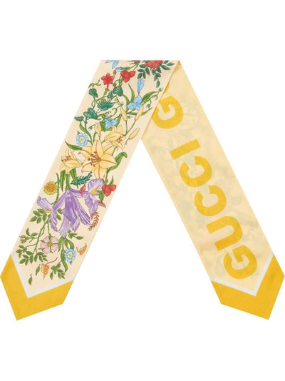 GUCCI floral pattern scarf outlook