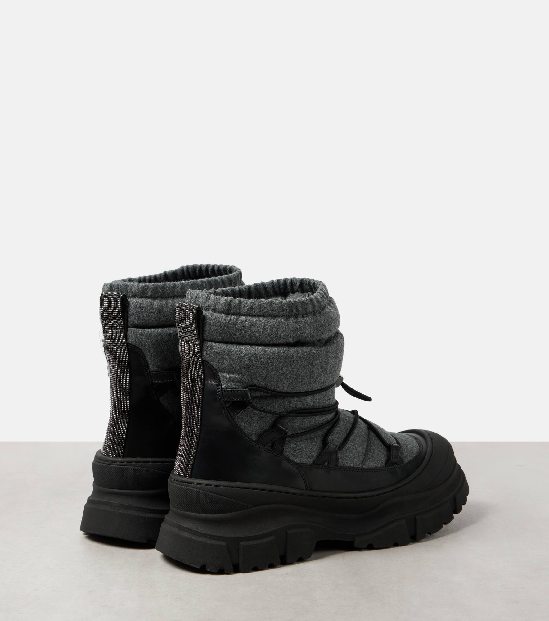 Leather-trimmed snow boots - 3