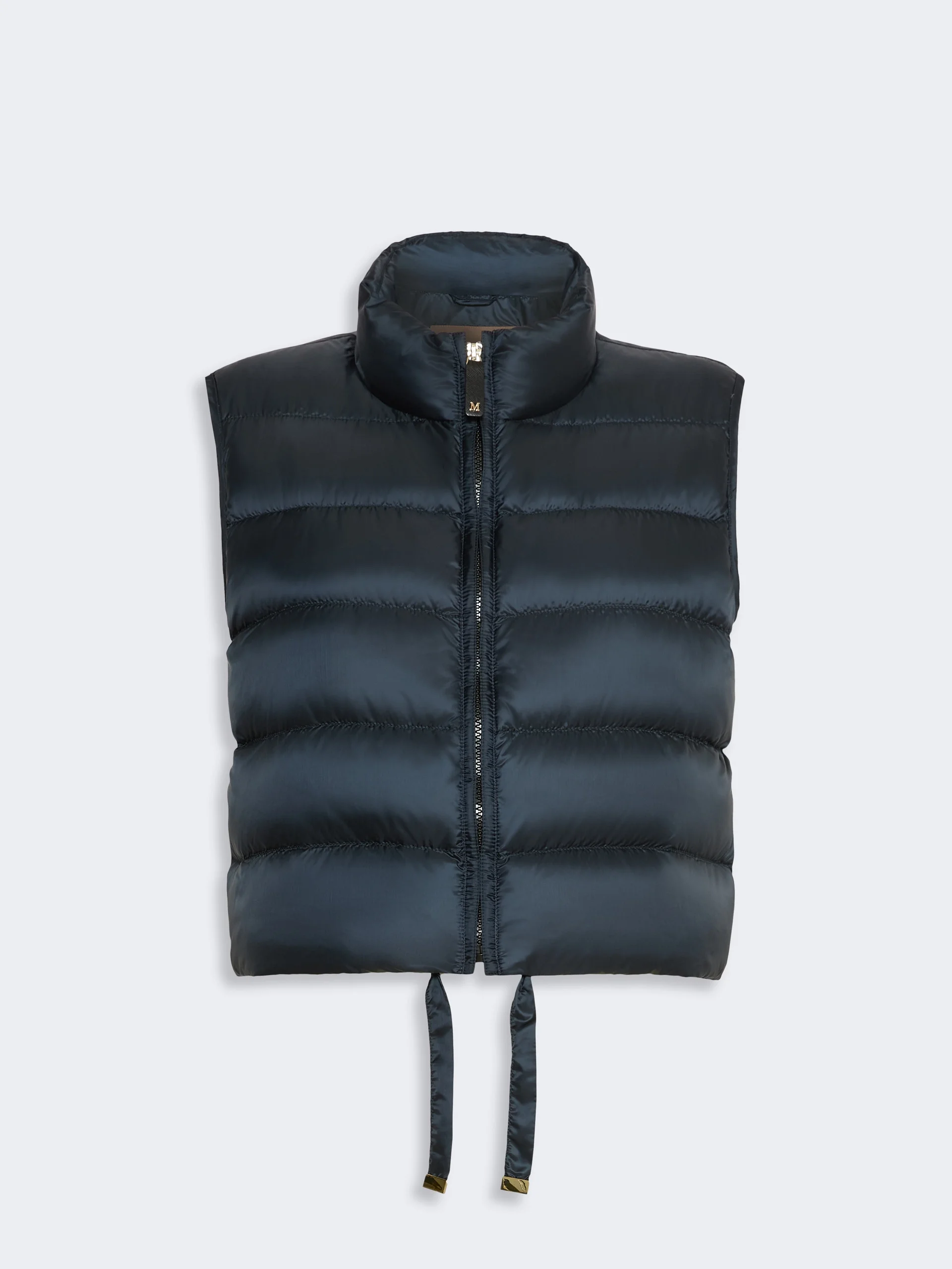 FAVILLA Water-repellent padded cropped gilet - MIDNIGHTBLUE - 1