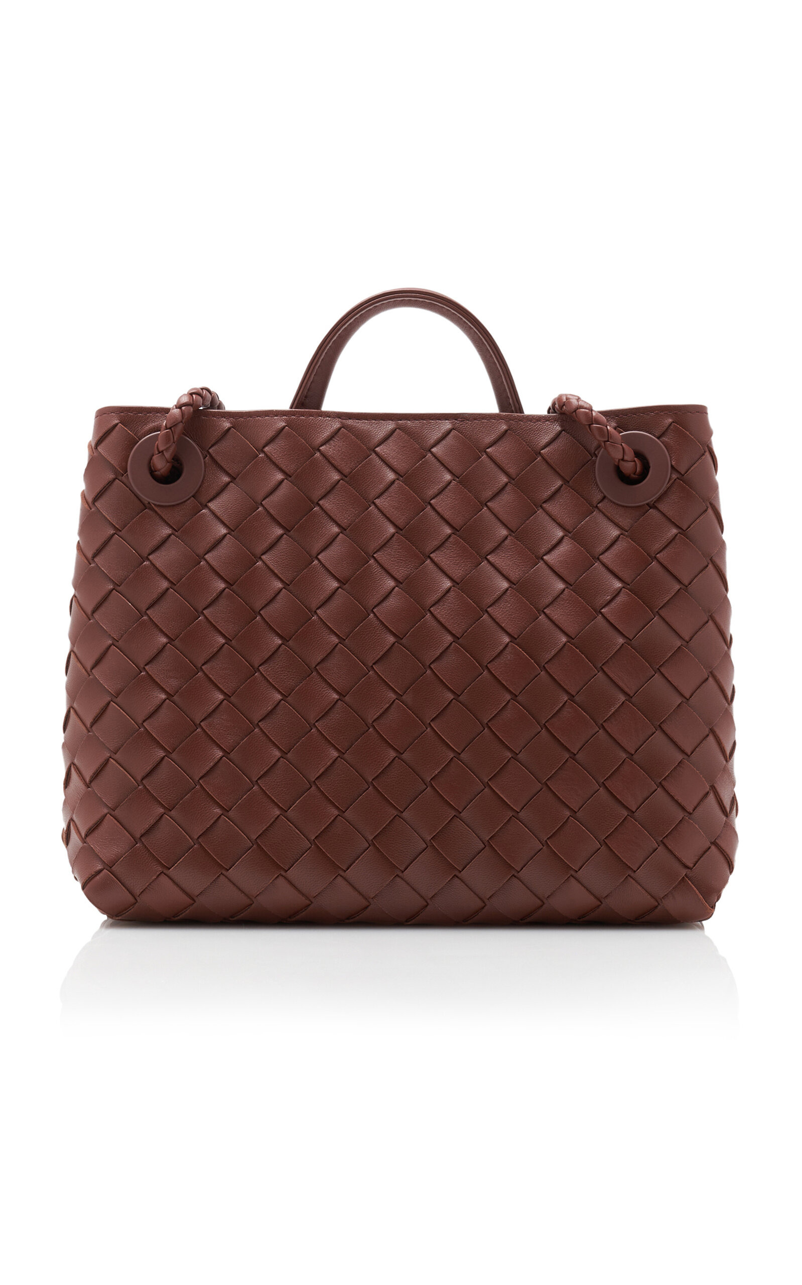 Small Andiamo Intrecciato Leather Bag brown - 5