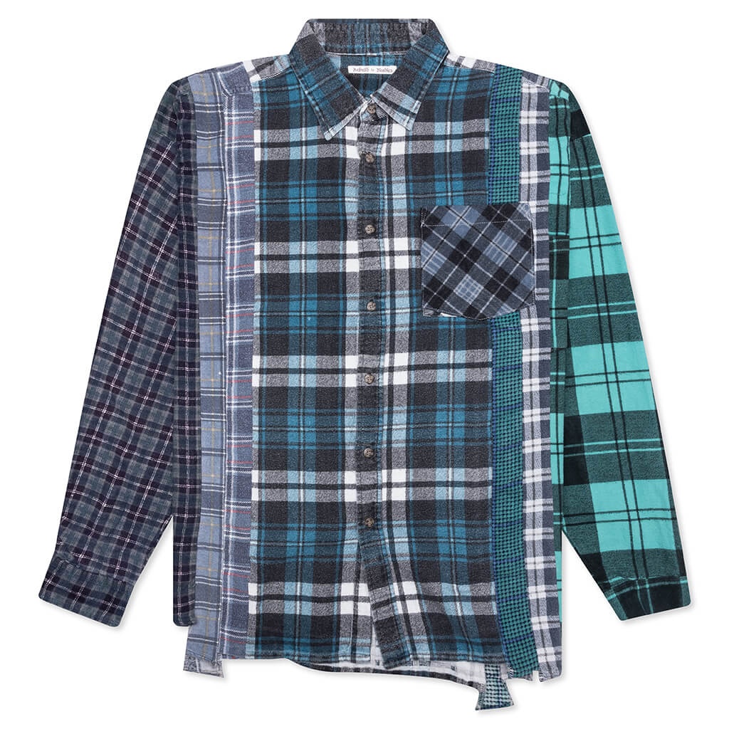 7 CUTS WIDE FLANNEL SHIRT - ASSORTED - 1