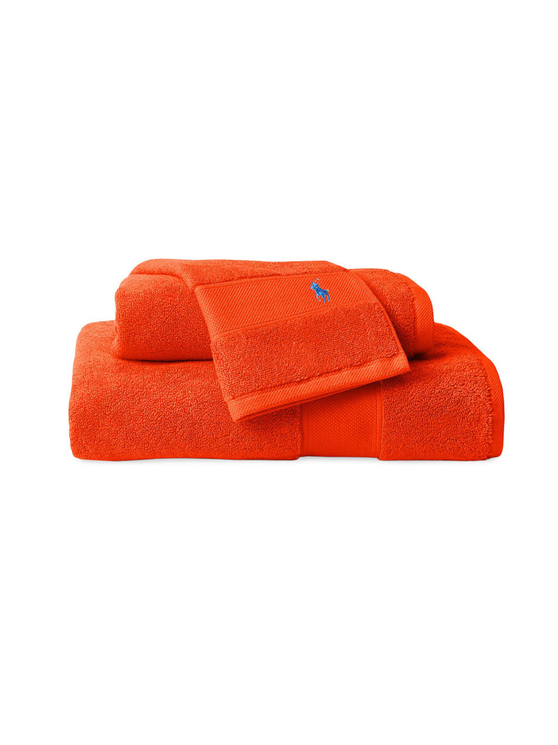 Polo Player Cotton Bath Mat - Sailing Orange 3