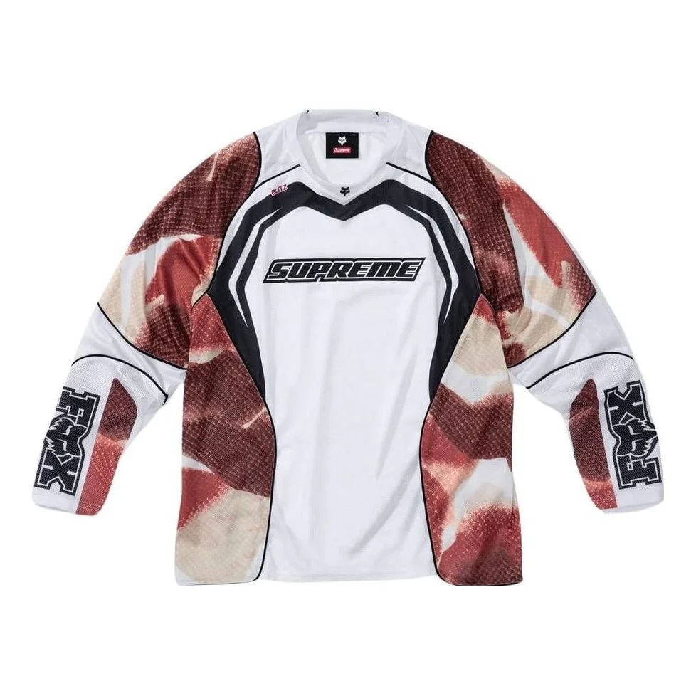 Supreme x FOX RACING FW23 Week8 Long Sleeve Jersey 'White' SUP-FW23-146 - 1