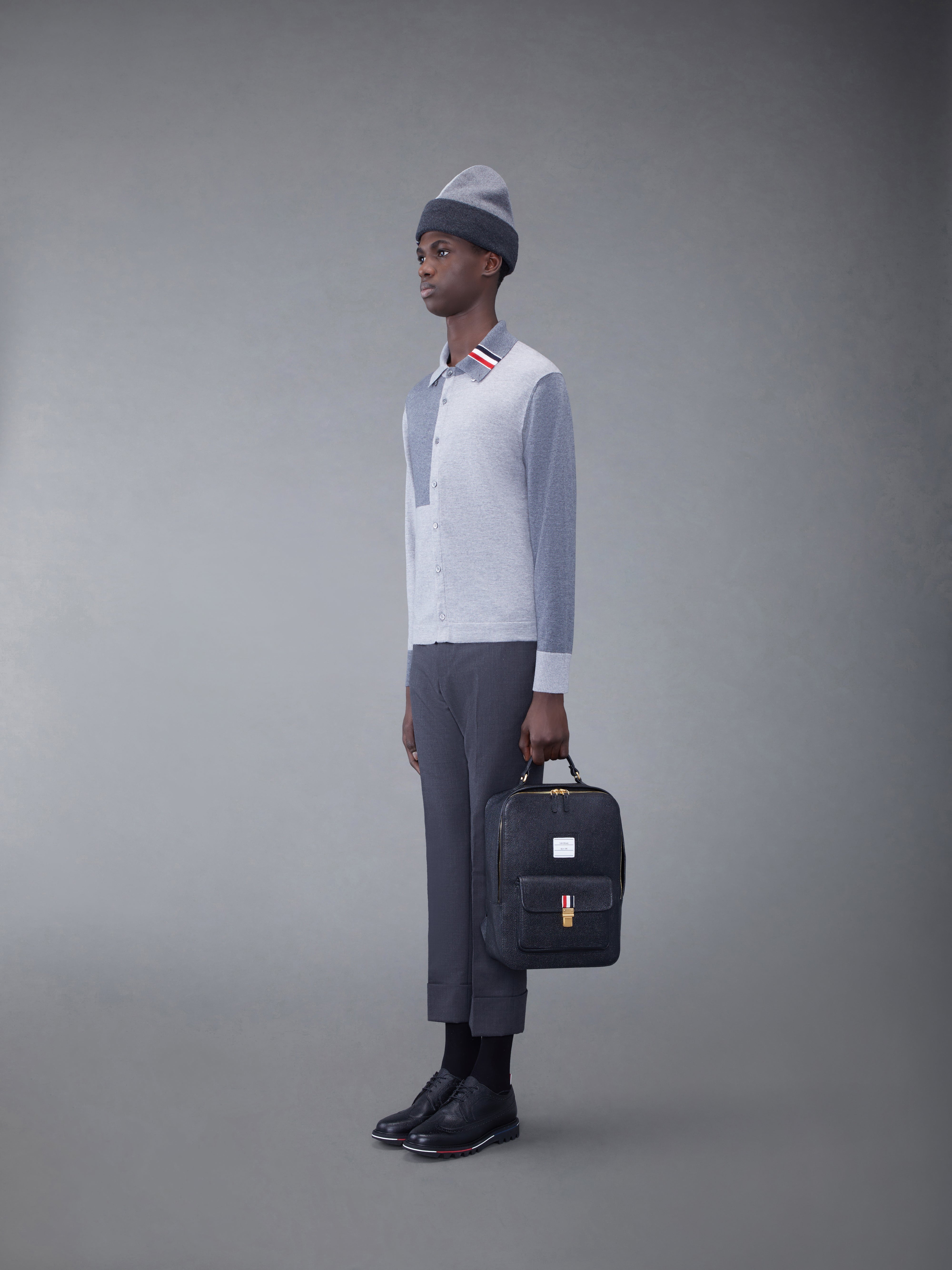 Pebble Grain Leather School Backpack - 3