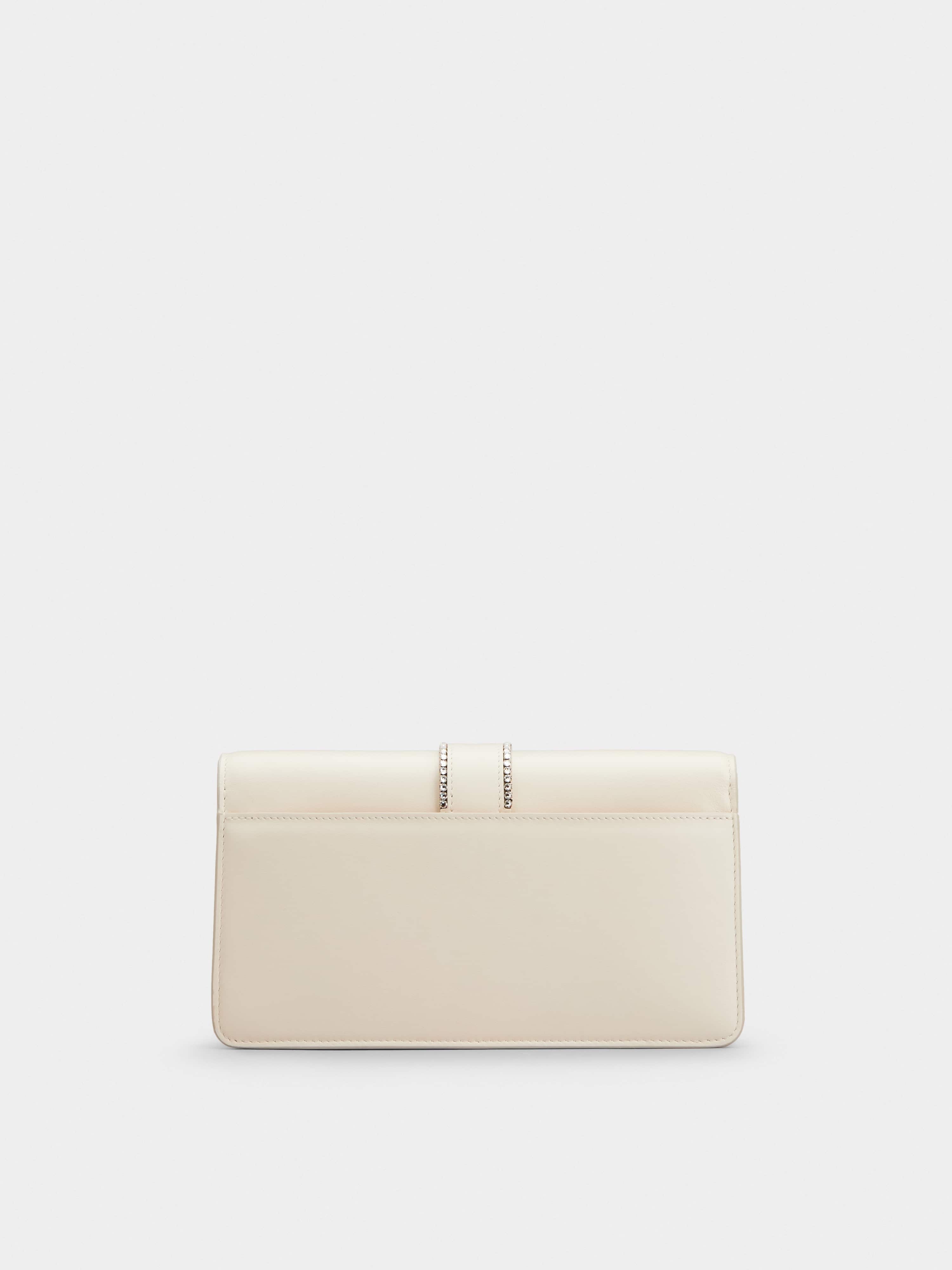 Miss Vivier Strass Buckle Clutch in Leather - 5