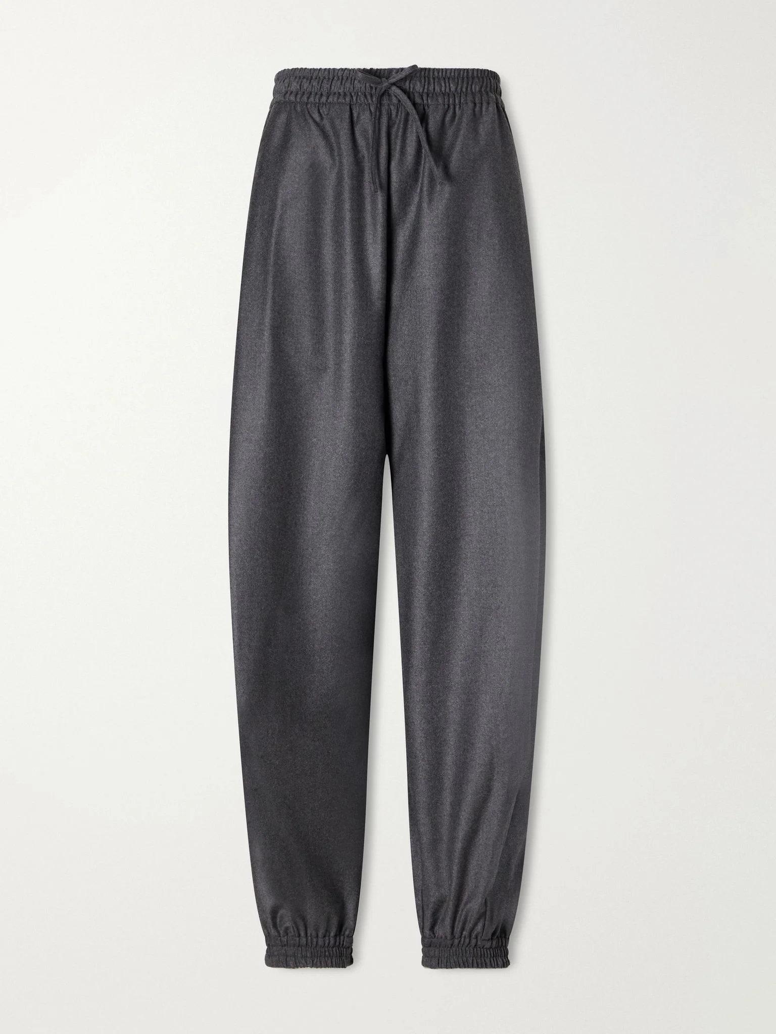 Virgin wool wide-leg balloon pants Dark gray - 1