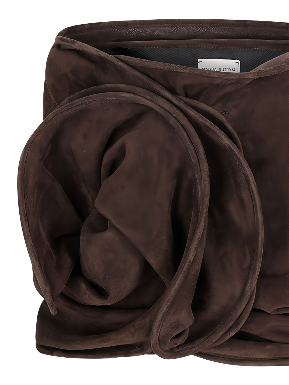 rose-detail suede skirt - 3