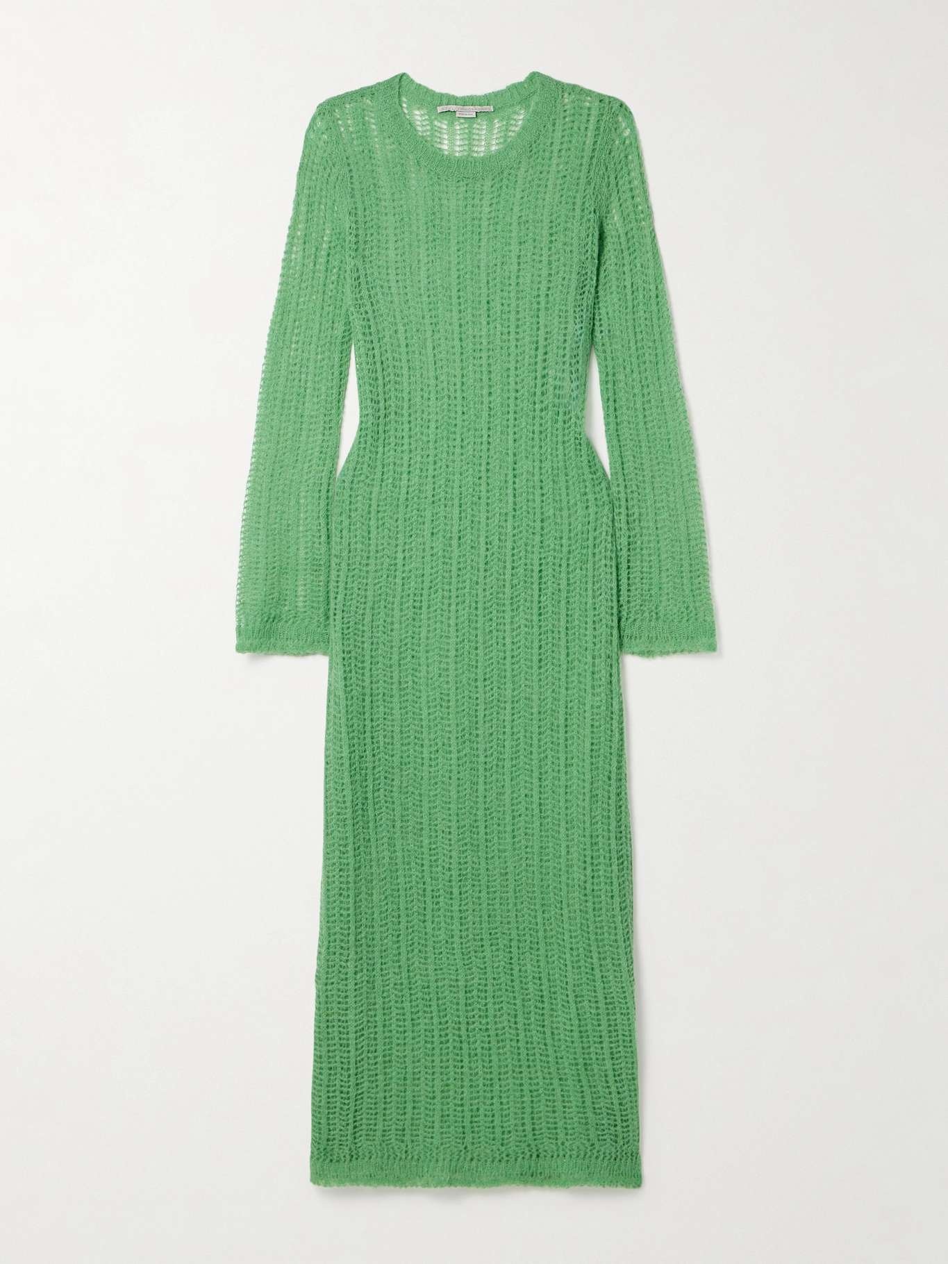 + NET SUSTAIN open-knit alpaca-blend midi dress - 1