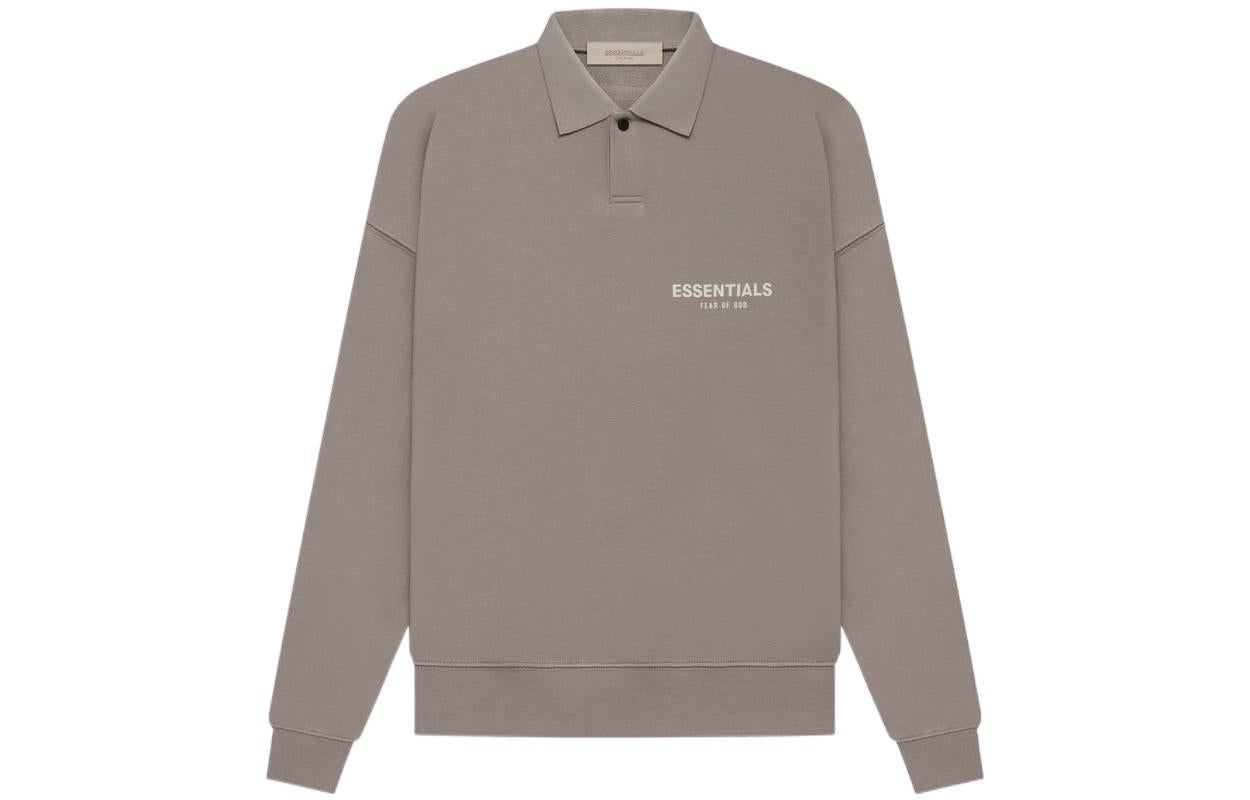 Fear of God Essentials SS22 Long Sleeve Polo Desert Taupe FOG-SS22-889 - 2