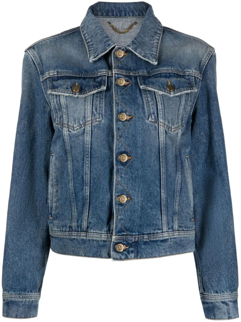 GOLDEN W`S REGULAR JACKET MEDIUM STONE WASHED DENIM - 1