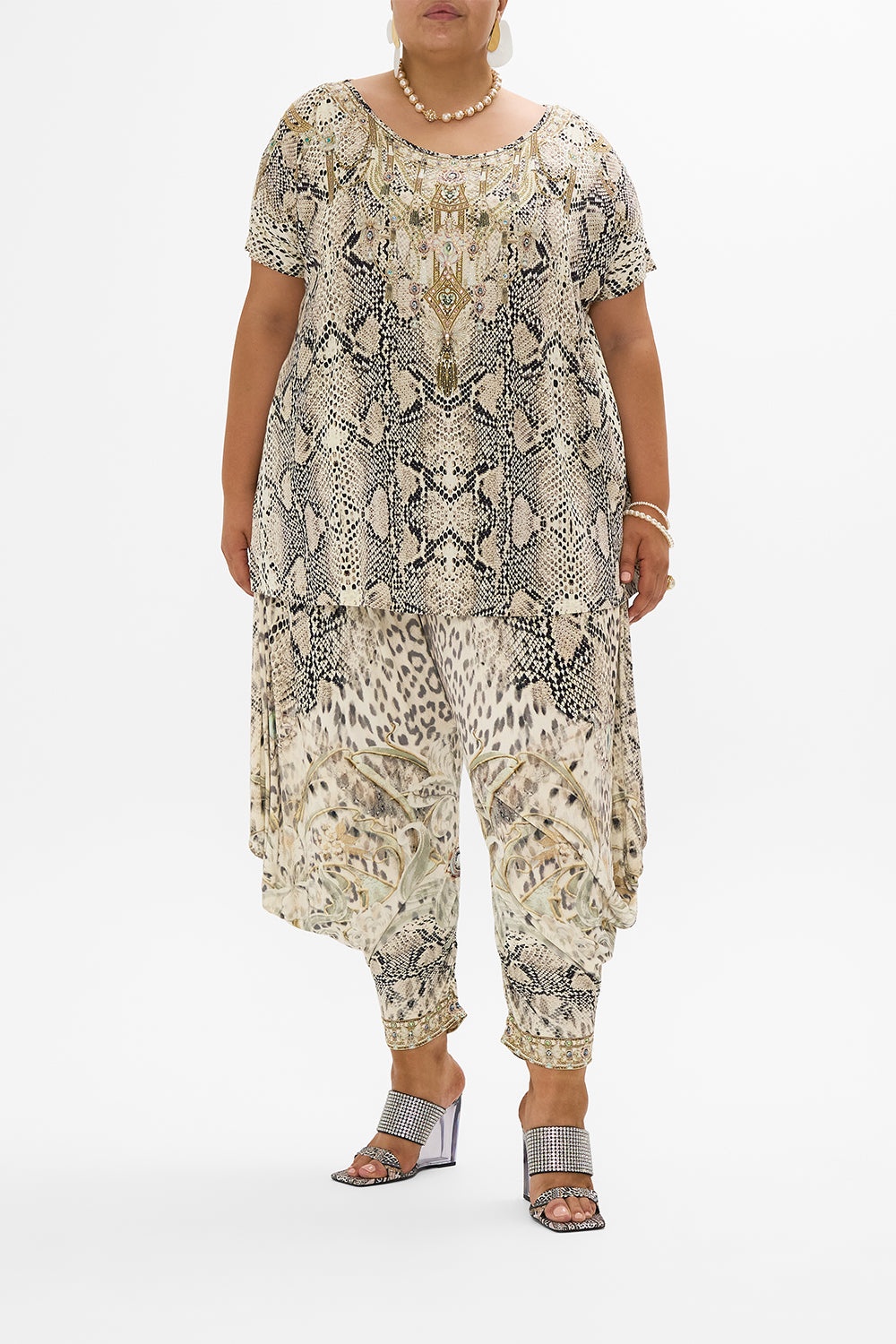 JERSEY RIB DRAPE PANT WITH POCKETS - 8