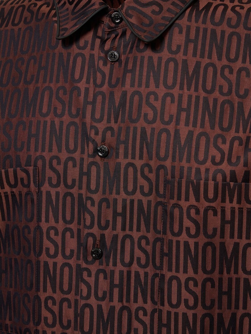 Moschino logo cotton poplin shirt - 5