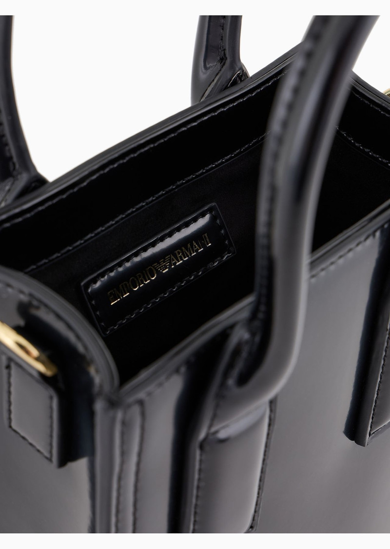 Mini bag with shoulder strap in a brushed finish 4