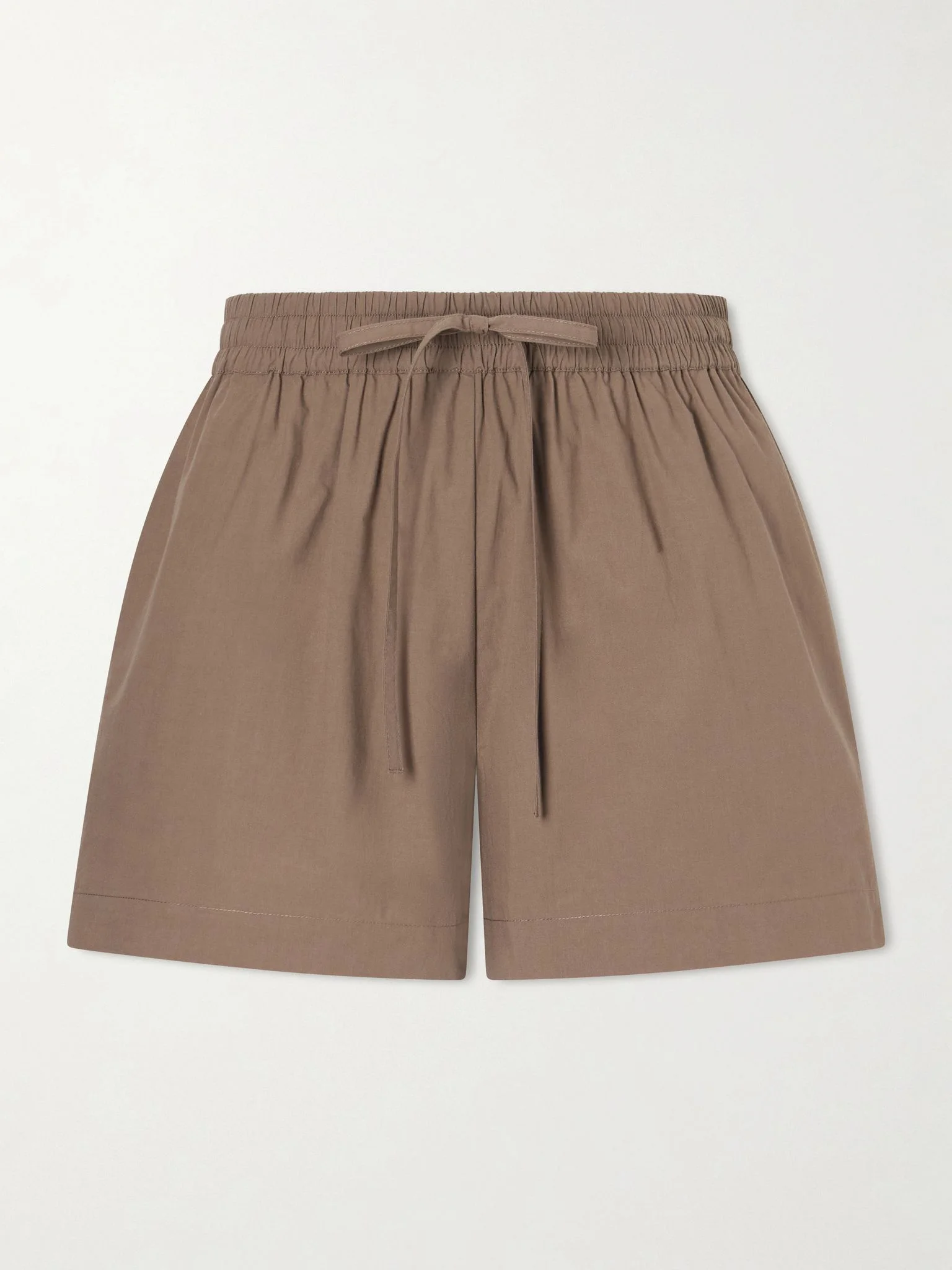 Organic cotton-poplin shorts Brown - 1