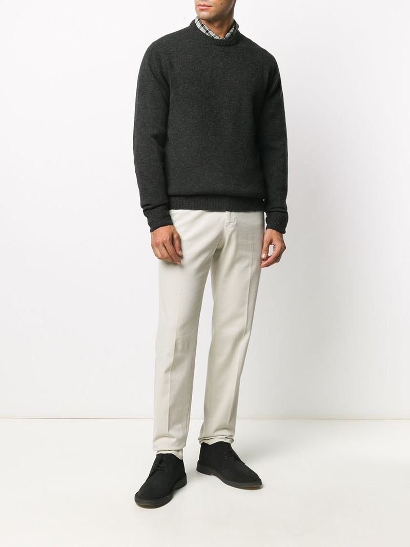 Barbour patch detail crew neck jumper outlook