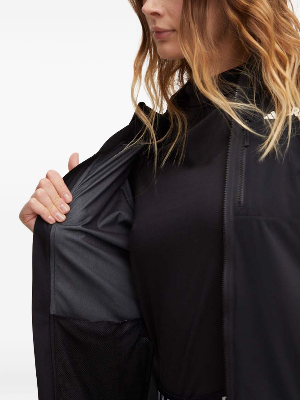 zip-fastening panelled jacket - 5