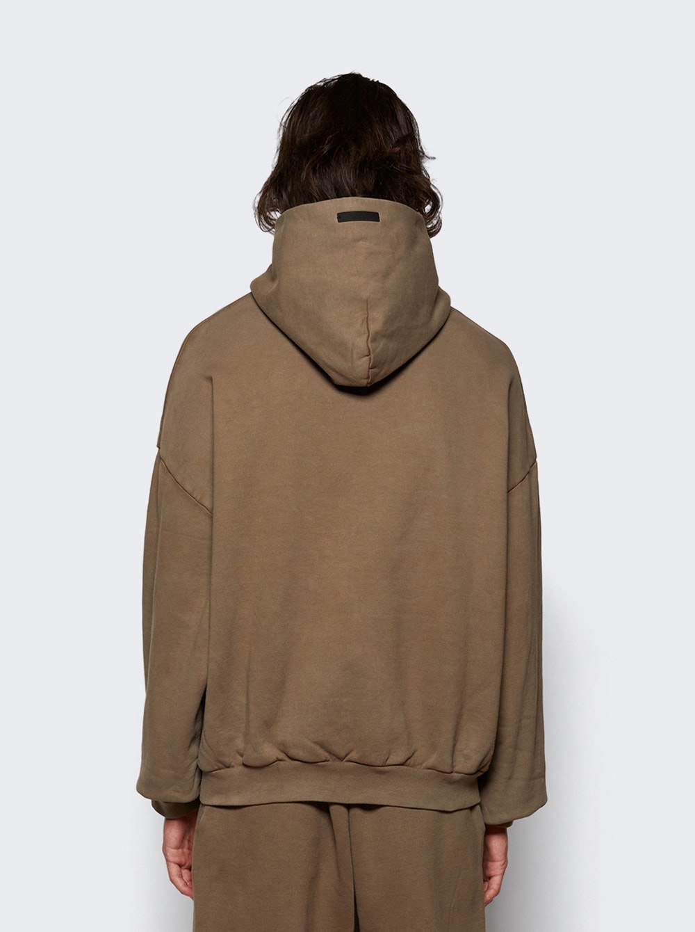 ESSENTIALS Heavy Fleece Hoodie Military | thewebster