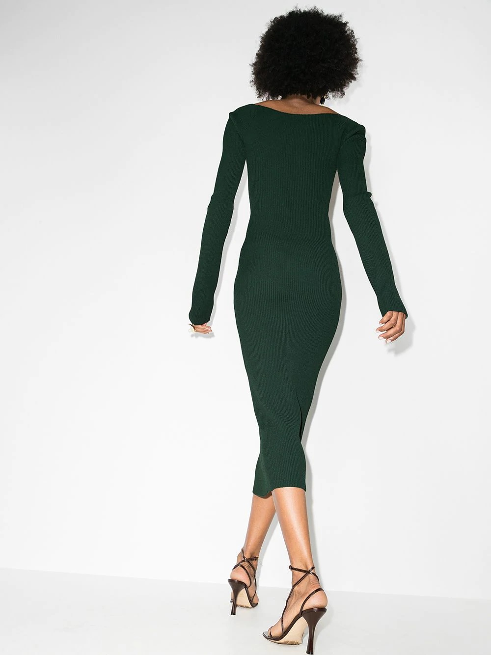 Beth ribbed-knit midi dress - 3